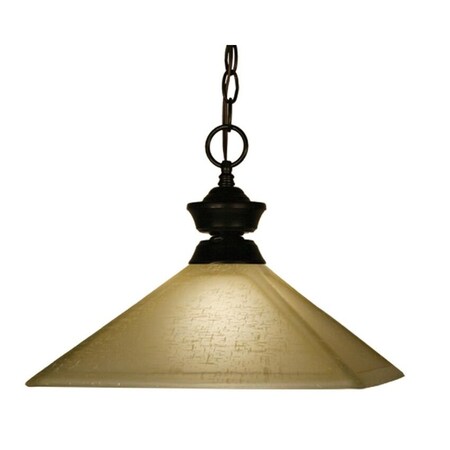 Z-Lite Pendant Lights 1 Light Pendant, Bronze & Golden Linen 100701BRZ-MGL13